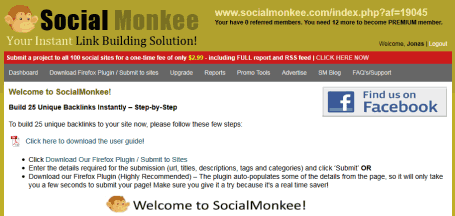 socialmonkee dashboard