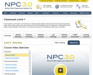 Screenshot Niche Profit Classroom Leve 1 Core Training